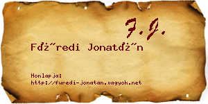Füredi Jonatán névjegykártya